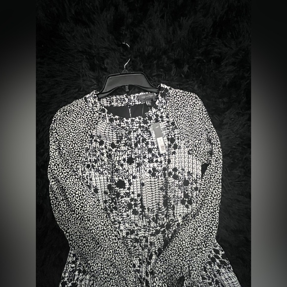 The Limited Black and White Floral Long Sleeve Dress size 0 - Picture 11 of 11